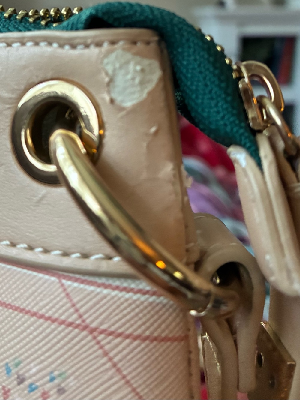 Spartina 449 Paris Map Crossbody in Cream, Blue and Green - Picture 7 of 7